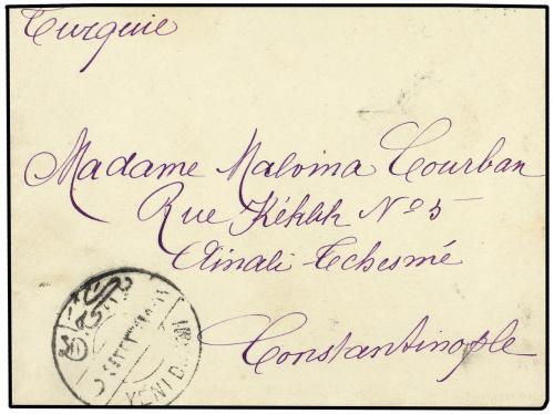 ✉ TURQUIA. 1905. Internal envelope to Constantinople franked