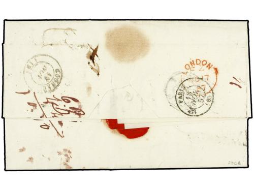 ✉ CANADA. 1857. Cover from MONTREAL, sent to England aboard 