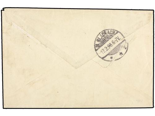 ✉ JAPON. 1898. Small size Koban envelope uprated New Koban 8