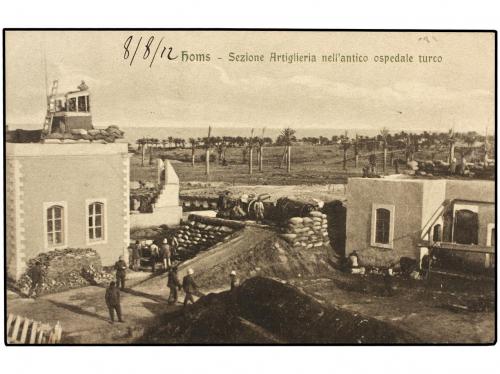 ✉ TRIPOLITANIA. 1912. Picture post card from Homs of the Tu