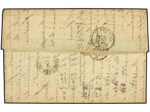 ✉ NORUEGA. 1869. Envelope to France bearing 4 skill blue (Fa