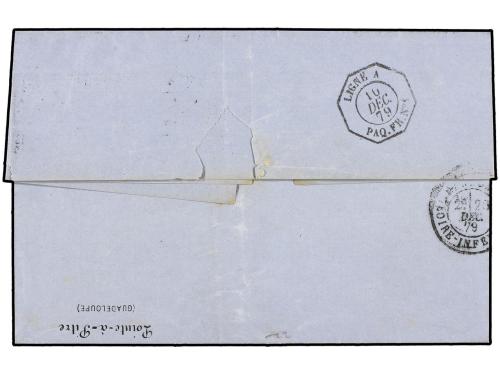 ✉ GUADALUPE. 1879. Envelope to France bearing French General
