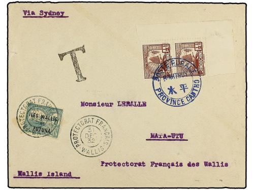 ✉ NUEVA CALEDONIA. 1932. WALLIS AND FUTUNA. Envelope to the 