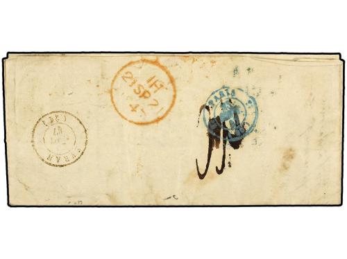 ✉ MARTINICA. 1847. Envelope to FRANCE written from Fort Roya