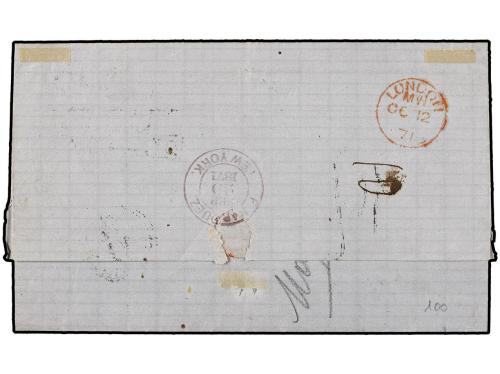 ✉ COLONIAS ESPAÑOLAS: CUBA. 1871. Stampless envelope written