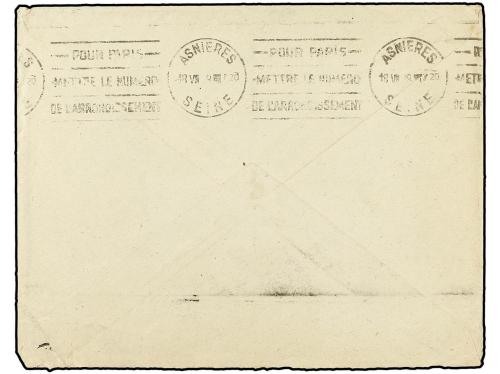✉ NUEVAS HEBRIDAS. 1929. Envelope to France bearing 5d (50 c