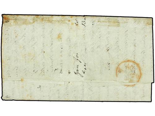 ✉ GIBRALTAR. 1848 (May 29). Entire letter from Campo Mento c