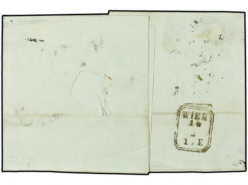 ✉ SERBIA. Mi. 37/I, 38/I. 1868 (6 Feb.). Outer letter sheet