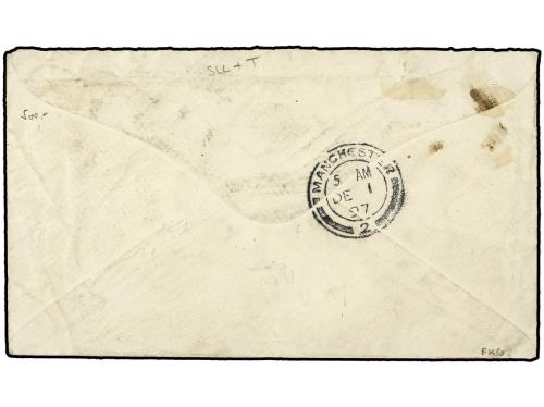 ✉ GIBRALTAR. 1897 (Nov 26). Cover to MANCHESTER franked by S