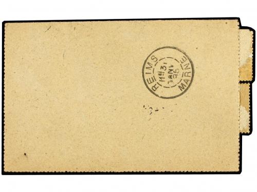 ✉ NUEVA CALEDONIA. 1904 (Dec 20). 15c. blue & red on buff p