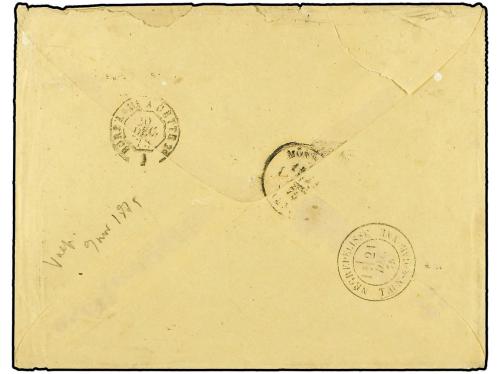 ✉ FRANCIA. 1875 (9 Nov.). VALPARAISO a FRANCIA. Carta comple