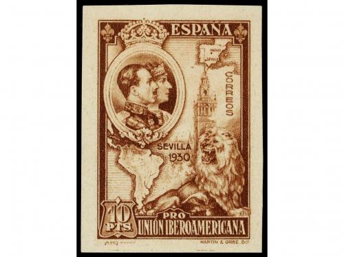(*) ESPAÑA. Ed. 581s. 10 pts. castaño IMPRESIÓN EN ANVERSO y
