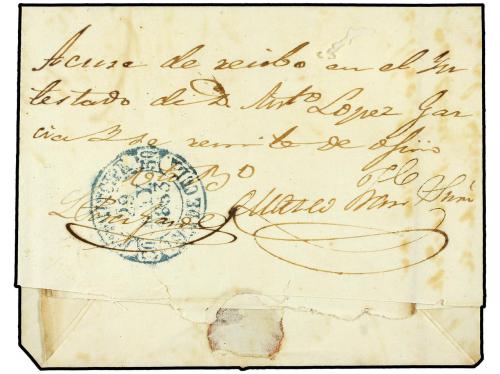 ✉ CUBA. 1853. VILLACLARA a PUERTO PRÍNCIPE. Fechador VILLACL