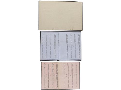 ✉ FRANCIA. 1870-71. THREE FORMULE AUX DRAPEAUX. Two envelope