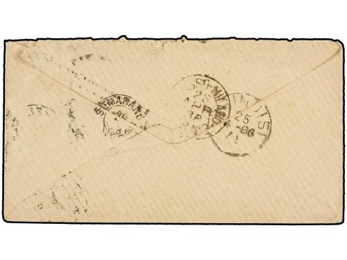 ✉ BELGICA. 1886. BRUXELLES to SEMARANG (Java). Envelope fran