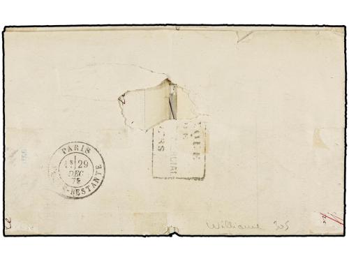 ✉ BELGICA. 1878. ANVERS to PARIS. Folded letter franked with